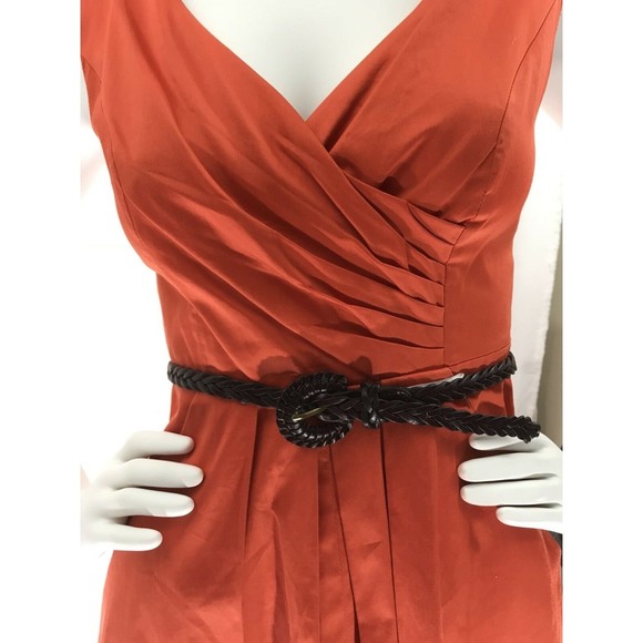 JESSICA SIMPSON Fit & Flare Dress In Red Clay 2 - Picture 4 of 8